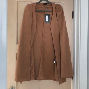 Camel Longline Cape Blazer UK size 8